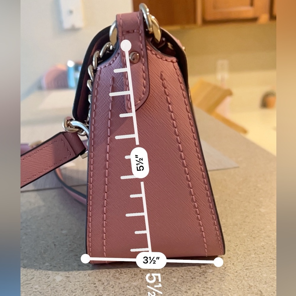 NWT Micheal Kors Pink & Brown Crossbody - Picture 6 of 11
